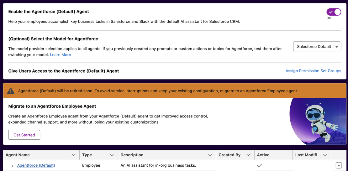Migrating Default Agentforce Agents